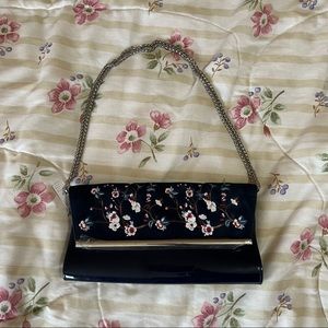 Embroidered floral purse/clutch